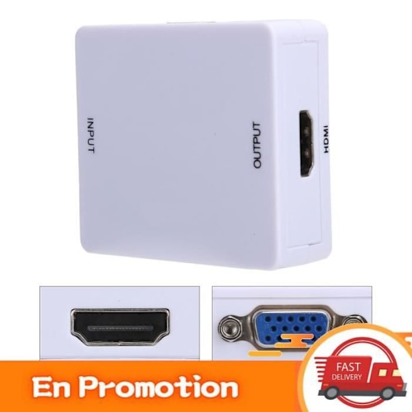 HURRISE VGA till HDMI Converter Adapter HD 1080P Mini Box