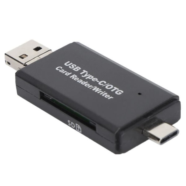 HURRISE OTG Minneskortläsare - Typ C, USB, Micro USB - Höghastighetsöverföring - Svart