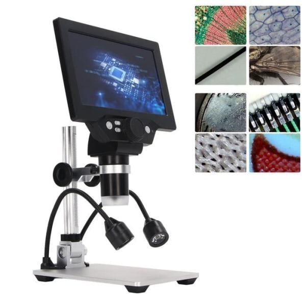BEL-7423055063364-1200X förstoringsmikroskop 1200X kontinuerlig förstärkning digitalt mikroskop, 7 tums förstoringsglas foto numeriq