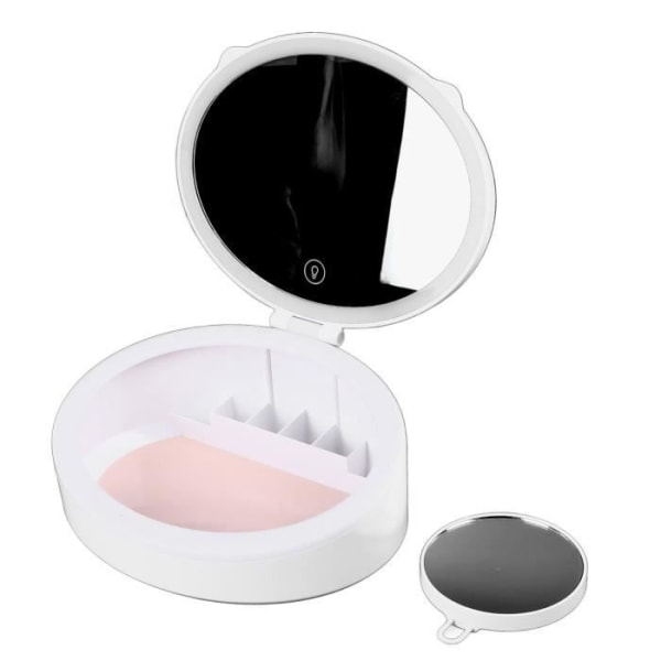 HURRISE Cosmetic Box Light Supplement Spegel Vikbar Makeup Förvaring 3 Färger Sminkbord Möbel