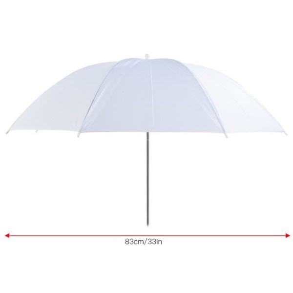 TBEST Translucent Paraply - 33 tums vit mjuk paraplyspridare för fotostudioblixt