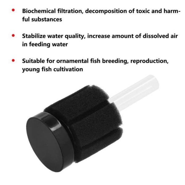 HURRISE pneumatiskt akvariefilter Akvarium Biokemiskt svampfilter Fish Tank Filter Tillbehör