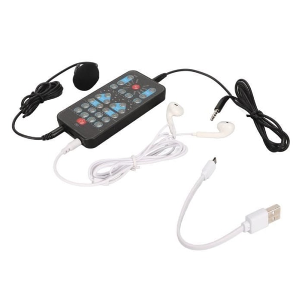 TMISHION Portable Voice Disguise Portable Voice Change, Portable Live Sound Card med 8 ljudeffekter och GPS-bit