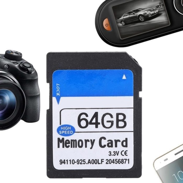 64GB minneskort - XUY - 64 lagringsutrymme - Läshastighet 80-100M/S - Skrivhastighet 10-20M/S