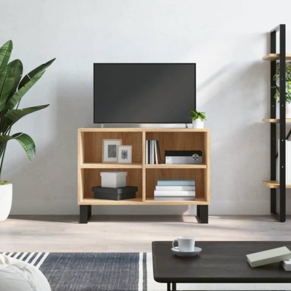 BEL-7329026776922-Sonoma TV-skåp i ek 69,5 x 30 x 50 cm konstruerat trä