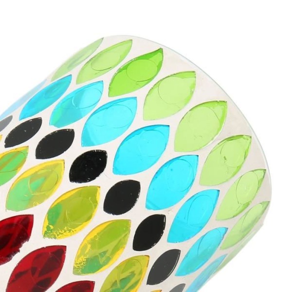 Duokon Ljusstake i glas Mosaik värmeljushållare Blandade färger Stil Ljushållare i glas för flera ändamål
