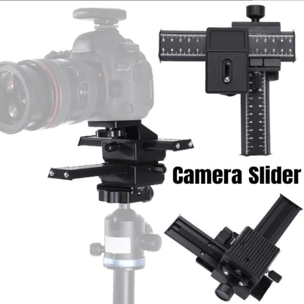 SIB Camera Slider，4-vägs reglage för makrofokusskena med 1/4" monteringsskruv för närbildsfotografering
