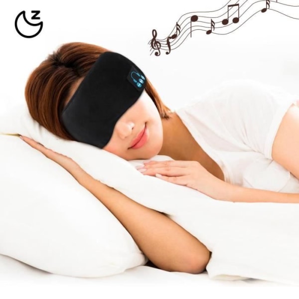 LIA Bluetooth Headband Mask Inbyggd trådlös hörlurar Musik Tvättbar Sleep Eye Patch (svart)