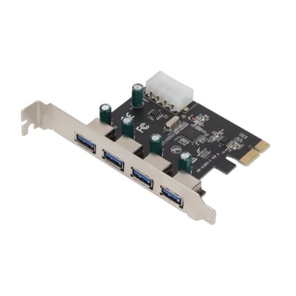 HURRISE 4-portars PCIE till USB3.0 expansionskort - höghastighetsadapter för stabil överföring