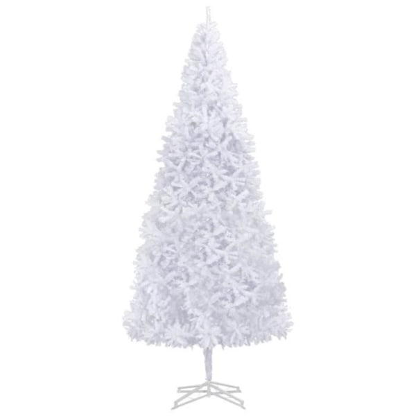 BEL Konstgjord julgran / Juldekorationer / säsongsbetonad 500 cm Vit PVC-träd + stålställ 9145839229312