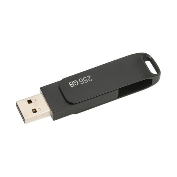 HURRISE Telefonminne USB 3.0 Typ C 2 i 1 Telefonminne, roterande USB-minne Datorminneskort Svart 256GB
