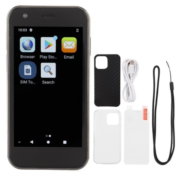HURRISE Mini smartphone SOYES XS12 4G SOYES XS12 Super Mini 4G LET Smartphone 3,0 tums skärm 4 GB RAM 32 gps tillbehör Blå