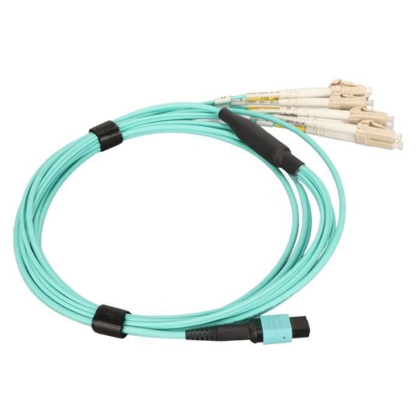 HURRISE Multimode Fiberkabel MPO till 8LC Fiber Patch-kabel 3,3yd Duplex MPO till 8LC LSZH Fiber Patch-sladd
