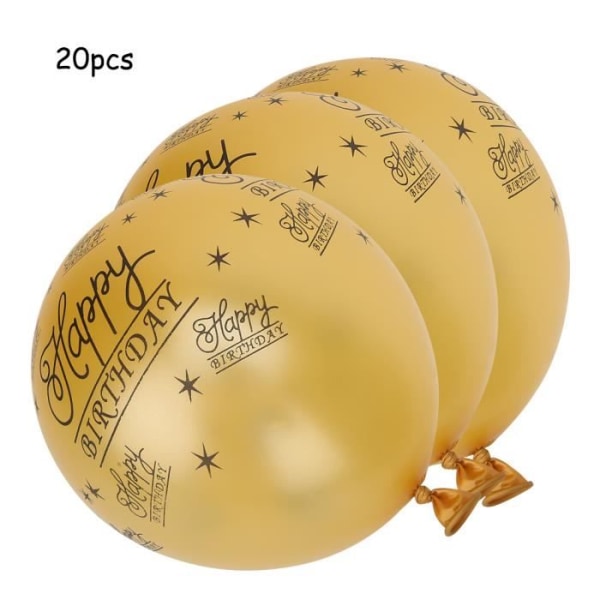 Tbest födelsedagsballong 20st latexballong med engelska ordmönster för födelsedagsfest dekorera