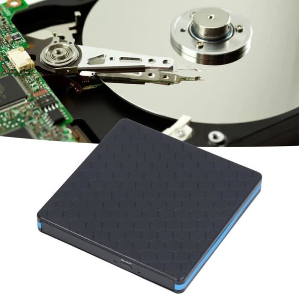 HURRISE CD-spelare Stöd för extern DVD-enhet USB3.0 USB2.0 Typ C-stöd CD-bränning DVD-kontakt