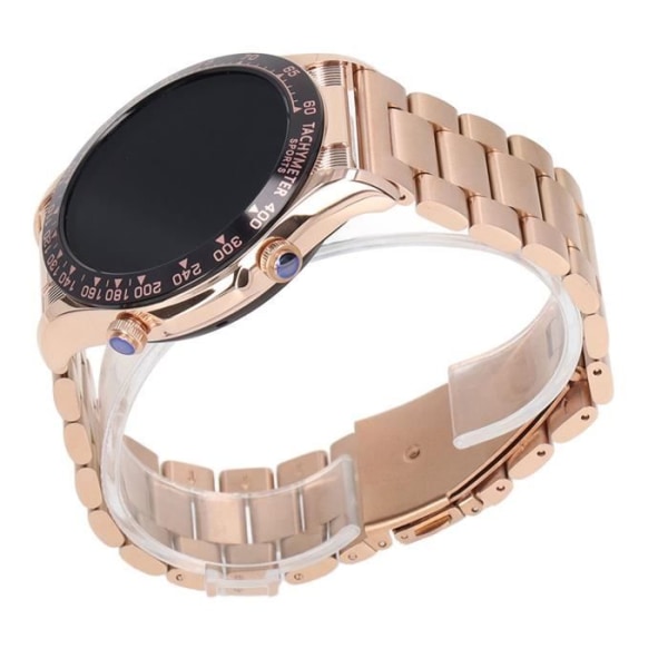HURRISE Smart Watch Smart Watch med 1,32 IPS-skärm Telefontillbehör Svart guldurtavla med stålband
