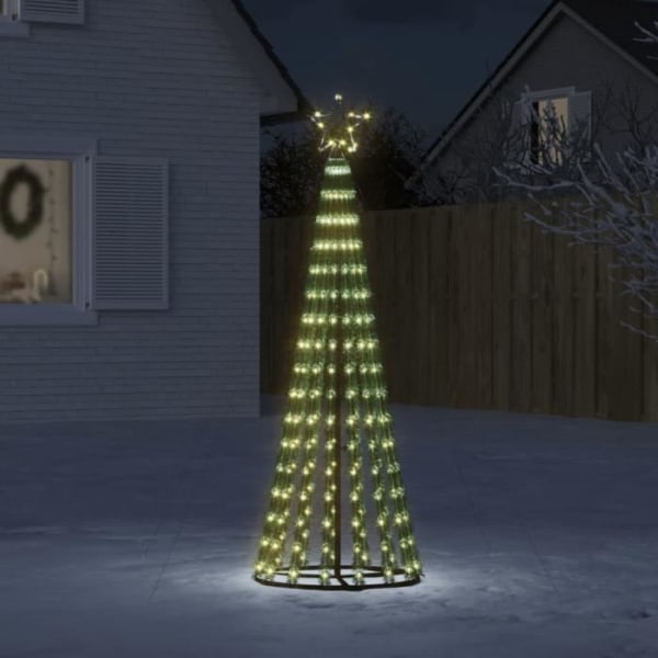 BEL-7416653555676-Konisk upplyst julgran 275 LED varmvit 180 cm