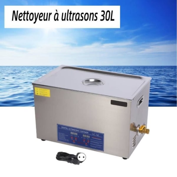 Ultrasonic Cleaner 30L med Professionell Värme i rostfritt stål med korg -BEL72