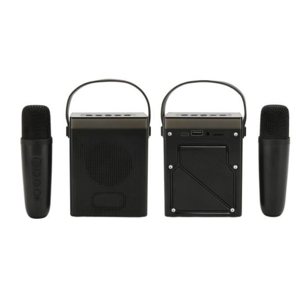 HURRISE bärbar karaoke-högtalare med 2,2-tums högtalare, 360-graders surroundljud och RGB-ljuseffekter