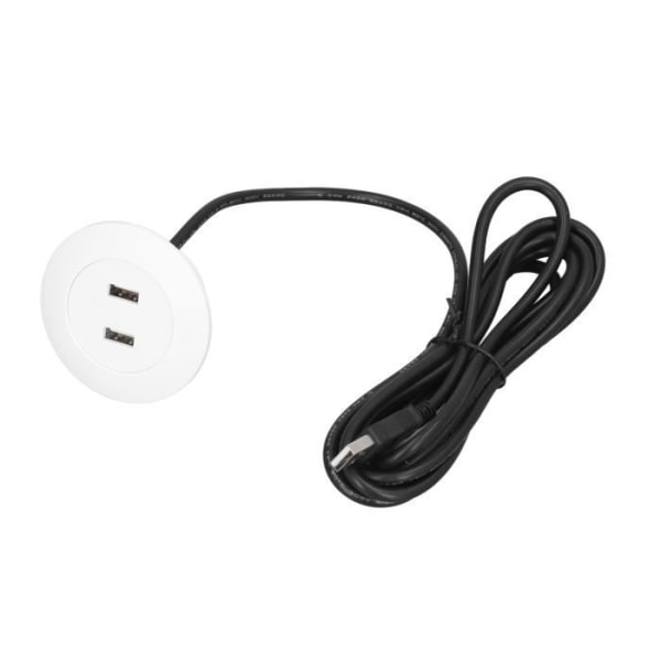 Soffa USB-laddningsuttag Tvåports infälld installation för hemmabruk (Vit) -BEL