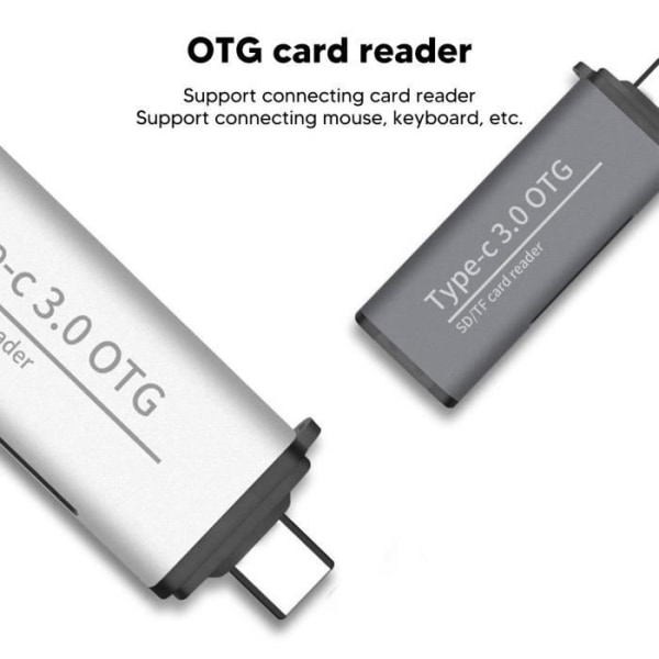 HURRISE 3 in 1 OTG-kortläsare - USB C - Vit - Micro Storage Card - 5 Gbps överföringshastighet