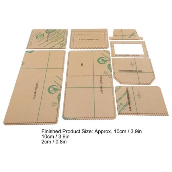 HURRISE Akrylmall Läderplånbok 8st Akrylmall DIY Handgjord kort plånboksmall in