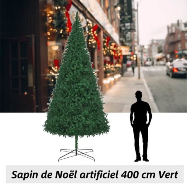 Konstgjord julgran - vacker konstgjord julgran - 400 cm Grön BEL-2-7668433401370