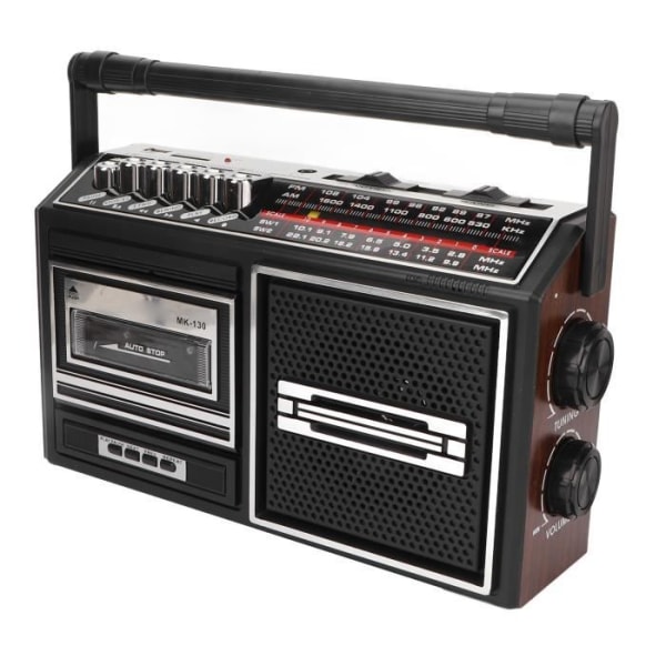 HURRISE kassettbandspelare Kassettspelare fullbandsspelare tyst plug-in kort AM FM radio
