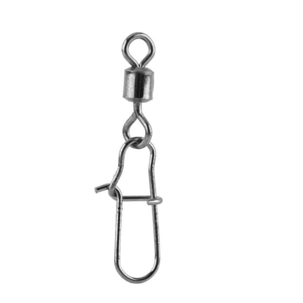 HURRISE Swivel Snap 210 st/kartong Högstyrka Fishing Rolling Swivels med Snap Connectors Solid hårdvara