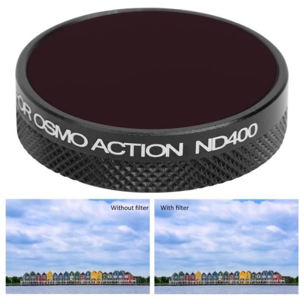 Optiskt glas ND linsfilter högupplöst skyddsfilter för Osmo Action Camera (ND400)