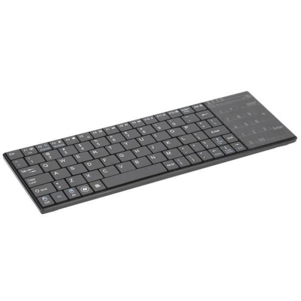 Trådlöst tangentbord med pekplatta, för PC Datortangentbord Ultra Slim Bluetooth 88 Keys Slim Ergonomic Compact Keyboard