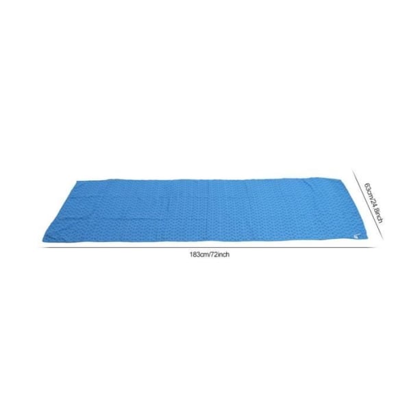 LIA Halkfri Yogamatta Handduk Fitnessfilt 183 x 63 cm (Himmelsblå)