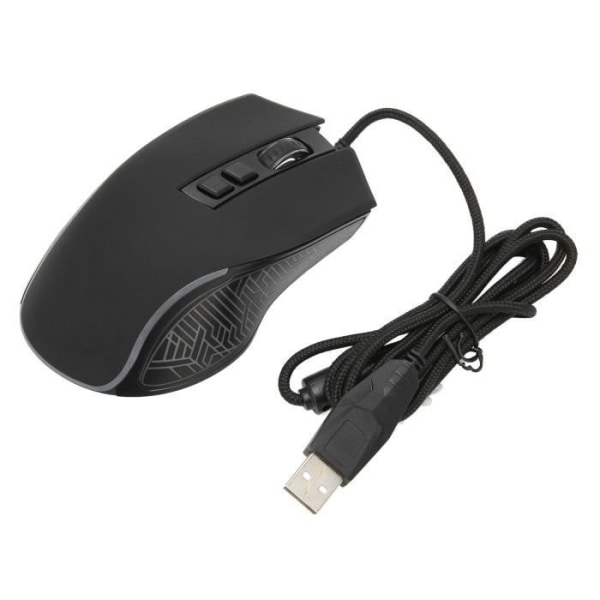HURRISE Gaming Mouse för PC USB2.0 Gaming Mouse 4 DPI Justerbar RGB Bakgrundsbelyst Ergonomisk design Optisk sensormöss