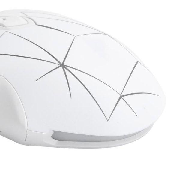 Fdit Gaming Mouse AJAZZ Wired Mouse 7 Buttons DPI Justerbar programvara Macrodrive Datortillbehör AJ52 (Vit)