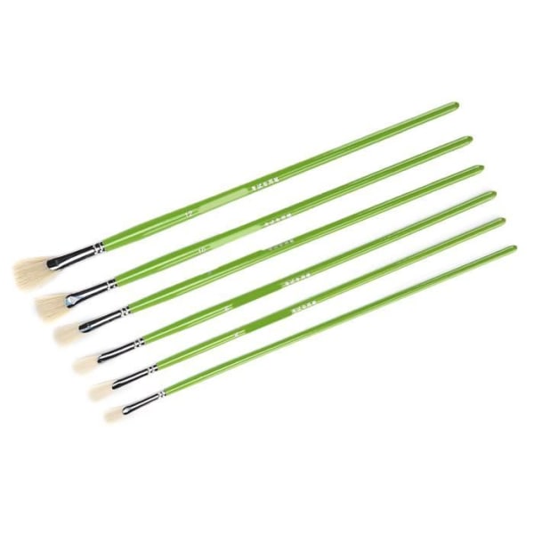 BEL-7423055057455-6st Paint Pen Easy Clean Pensel Polerad Basswood Bekvämt grepp Målning Brevpapper Marker-Fe