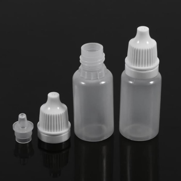 BELLE TECH 50 st 10 ml tomma plastflaskor för ögondroppar flytande droppar