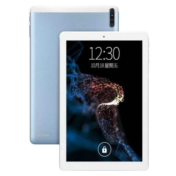 Qiilu Tablet PC Tablet 10,1 tum 2,4G 5G Dual Band WiFi 6GB 128GB Fram 5MP Bak 13MP 1960x1080 IPS 8800mAh Tablet PC