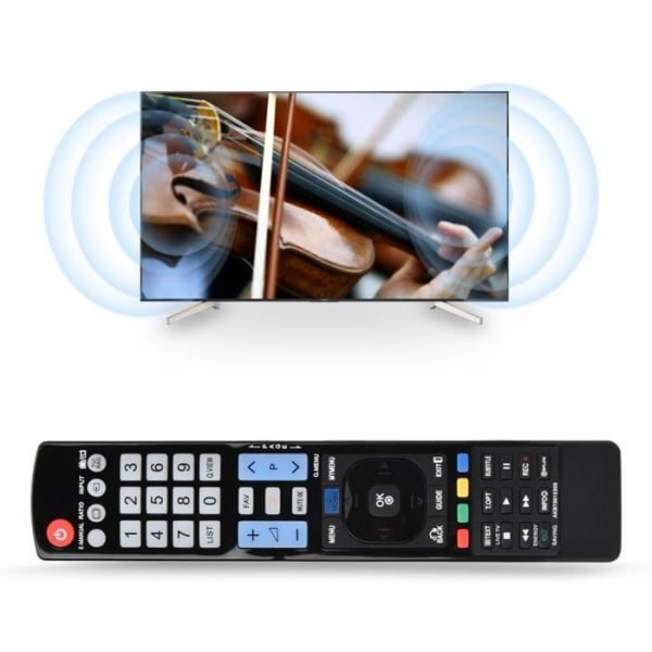 HURRISE Fjärrkontroll för TV TV fjärrkontroll, stora knappar Smart TV fjärrkontroll Multifunktionell fjärrkontroll videospelare