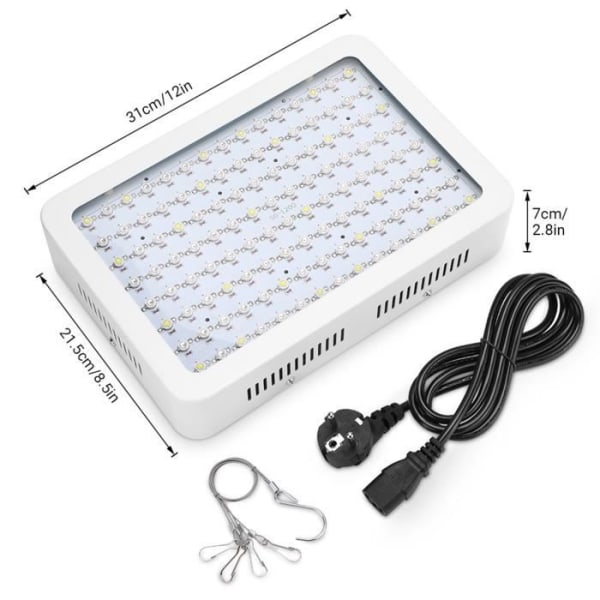 TMISHION Plant Light 1200W LED Plant Grow Light Full Spectrum Dubbelströmbrytare Plant Light