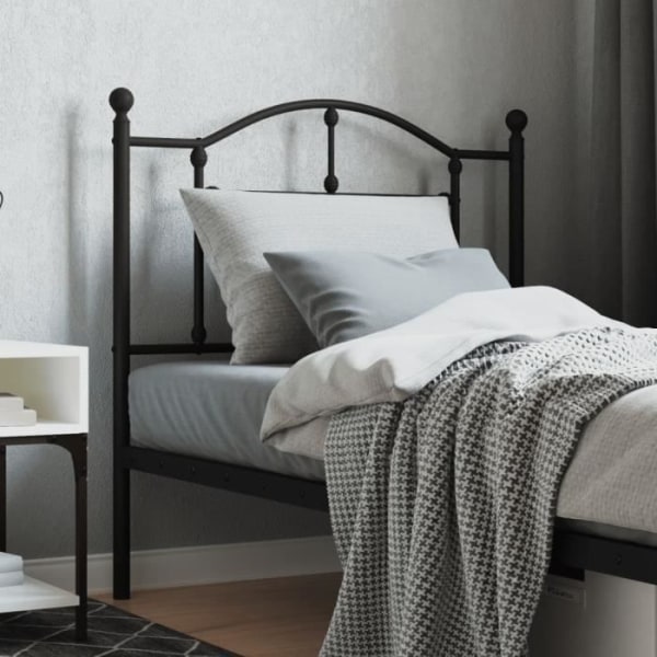 Svart sänggavel i metall 90 cm - FDIT - Klassisk - Tidlös