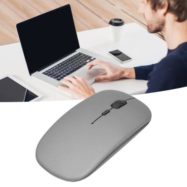 HURRISE USB-mus HURRISE Office-mus Bärbar trådlös mus Smart Slim Mini 2.4G för datoranvändning