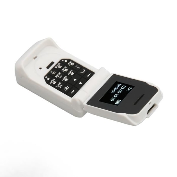 HURRISE flip mobiltelefon - Vit - 0,66 tums OLED-skärm - 32 MB - 64 MB - GPS - GSM