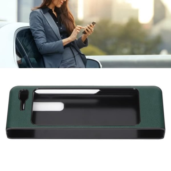 Telefonfodral i läder för Galaxy Z Fold I/W20 Folding Screen Telefonfodral (grön)