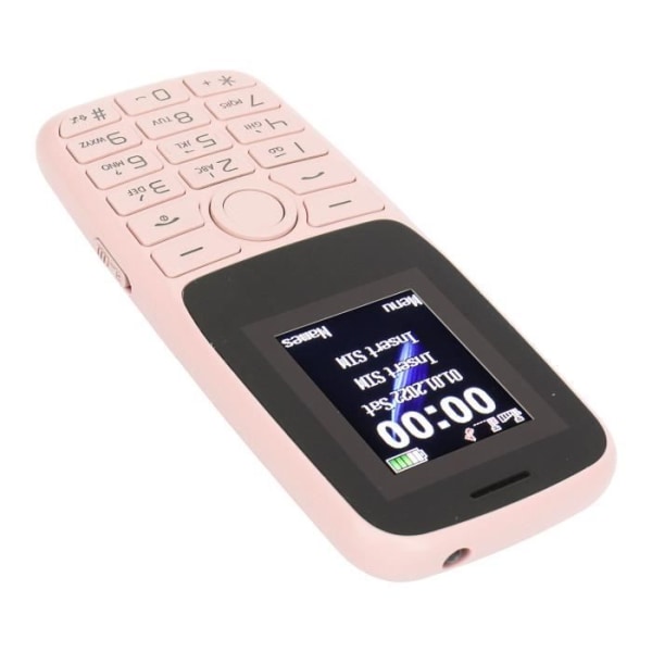 HURRISE mobiltelefon för seniorer Senior mobiltelefon 2G GSM, 2,4 tums skärm, mobiltelefon Rosa