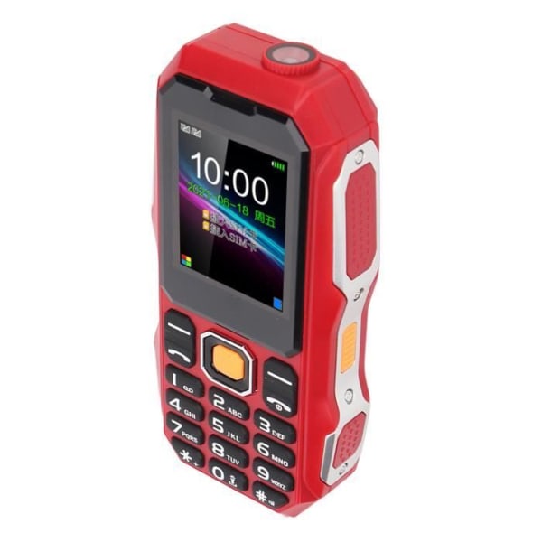 ZJCHAO W2021 Senior mobiltelefon - 1,8 tum - 5800 mAh - Röd