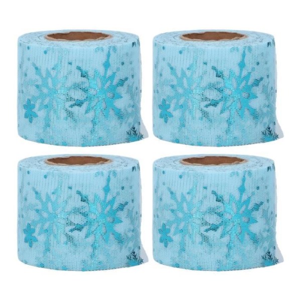 Sonew Snowflake Ribbon 4st Snowflake Ribbon 25 Meter Christmas Style Vivid Luster Widely Gift Band