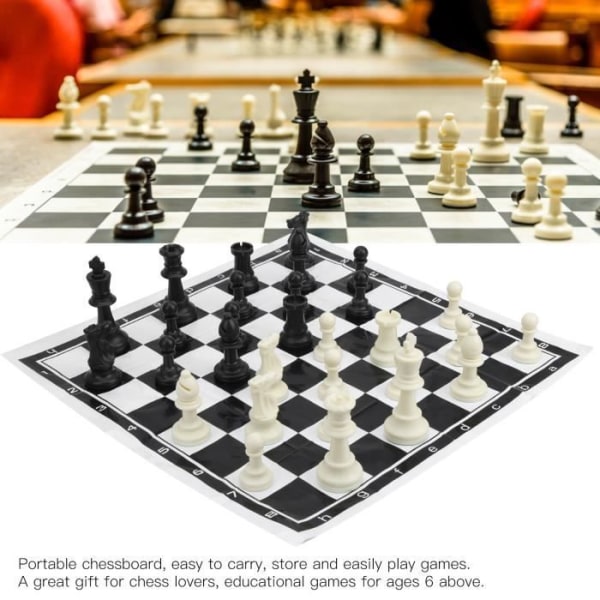 32 delar hopfällbar bärbar plast internationell schackset
