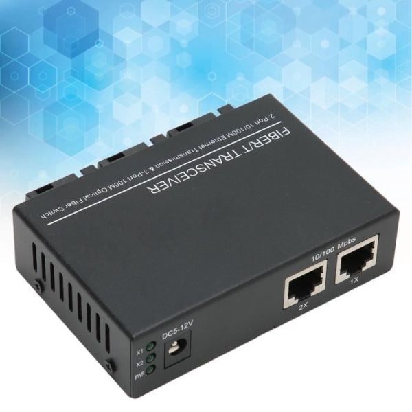 HURRISE Single-mode Ethernet fiberoptisk mediakonverterare Tx1310nm 10/100 Mbps RJ45-port