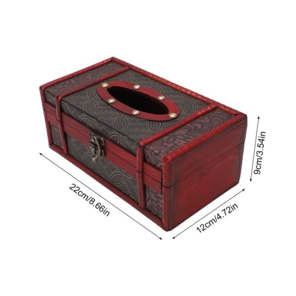Sonew Tissue Box Hållare Antik trä Tissue Box, utsökt utförande, retro utseende, Tissue Box Cover