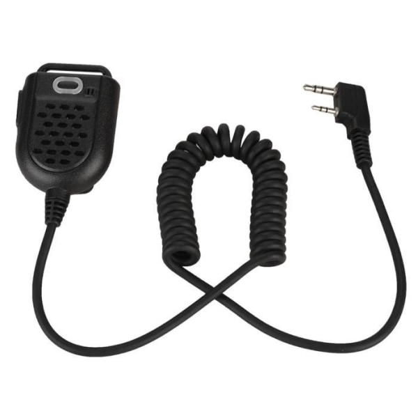 HURRISE Huvudhögtalare K Handhållen mikrofon Bärbar sändare/mottagare K Head Mini Walkie Talkie med lampa (svart)